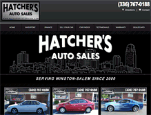 Tablet Screenshot of hatchersautosales.com